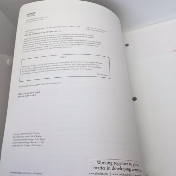 Mosby's Essentials for Nursing Assistants by Sorrentino Gorek 3rd Ed Workbook - Picture 7 of 8